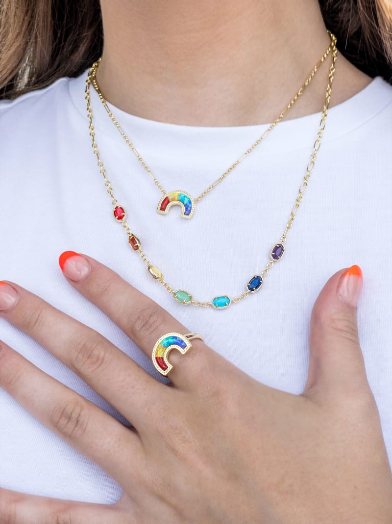 Emilie Gold Strand Necklace in Primary Mix image number 2
